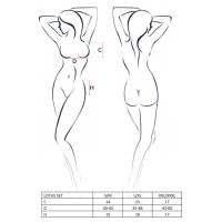 (SALE) Комплект білизни LOTUS SET cream XXL/XXXL - Passion Exclusive стрінги, ліф, спідниця-пояс для