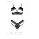 Комплект DOLLY SET WITH OPEN BRA black S/M Passion-4