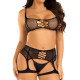 Комплект Leg Avenue Top and garter harness Black One Size-3