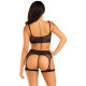 Комплект Leg Avenue Top and garter harness Black One Size-2
