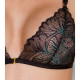 Комплект з відкритим доступом Passion DELIENA SET S/M black, ліф, стрінги, пояс для панчіх-5