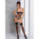 Корсет з підв'язками + стрінги LOVELIA CORSET black L/XL - Passion-3
