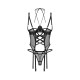Корсет Obsessive Dominna cupless corset & crotchless thong L/XL-3