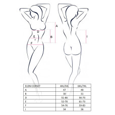 (SALE) Корсет з пажами ELENI CORSET white 4XL / 5XL - Passion, трусики