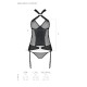 Сітчастий комплект корсет з халтером, зйомні підв'язки та трусики Amanda Corset black XXL/XXXL - Pas-6