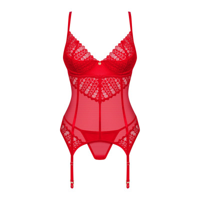 Корсет Obsessive Ingridia corset & thong M/L