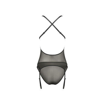 Корсет з декольте ERZA CORSET black XXL/XXXL - Passion, пажі, трусики, напівпрозорий Корсет з декольте ERZA CORSET black XXL/XXXL - Passion, пажі, трусики, напівпрозорий