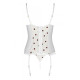 Корсет з підв'язками + стрінги LOVELIA CORSET white L/XL - Passion-5