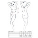 Корсет з декольте ERZA CORSET black XXL/XXXL - Passion, пажі, трусики, напівпрозорий-4