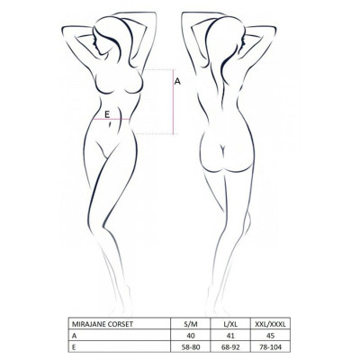 MIRAJANE CORSET black XXL/XXXL - Passion Exclusive MIRAJANE CORSET black XXL/XXXL - Passion Exclusive