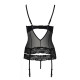 Корсет з відкритими грудьми NORTH CORSET black XXL/XXXL - Passion Exclusive, пажі, трусики, шнурівка-5