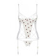 Корсет з підв'язками + стрінги LOVELIA CORSET white S/M - Passion-4