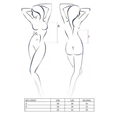 (SALE) Корсет під латекс з пажами BES CORSET white L/XL - Passion Exclusive, стрінги, шнурівка