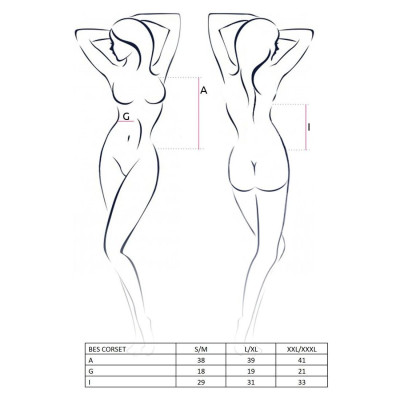 (SALE) Корсет під латекс з пажами BES CORSET white L/XL - Passion Exclusive, стрінги, шнурівка