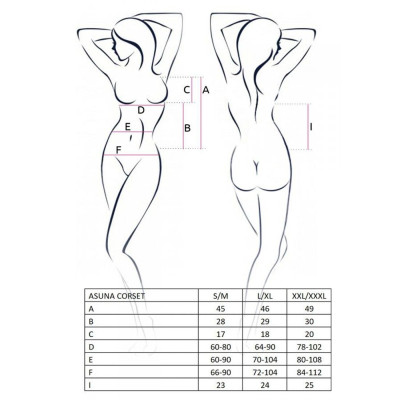 Корсет під шкіру ASUNA CORSET black S/M Passion
