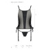 Сітчастий корсет з екошкіри, з люверсами та знімними пажами Malwia Corset black L/XL — Passion, стрі-6
