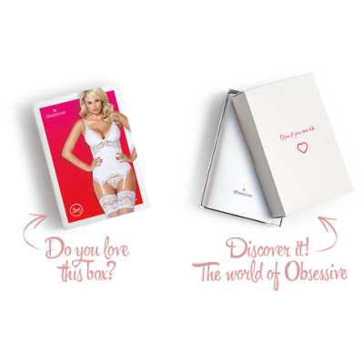 Obsessive 810-COR-2 corset & thong white S/M Obsessive 810-COR-2 corset & thong white S/M