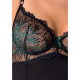 Корсет з пажами FLORIS CORSET black L/XL - Passion Exclusive, трусики-4
