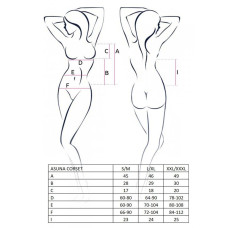Корсет під шкіру ASUNA CORSET black XXL/XXXL Passion