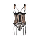 Корсет Obsessive Soranna cupless corset & crotchless thong S/M-4