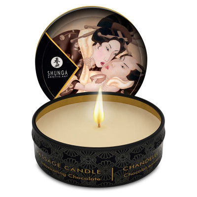 Масажна свічка Shunga Mini Massage Candle – Intoxicating Chocolate (30 мл) (прим'ята упаковка)