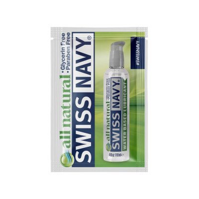 Розпродаж!!! Пробник лубриканта для чутливої шкіри Swiss Navy All Natural 5 мл (термін 12.07.2024)