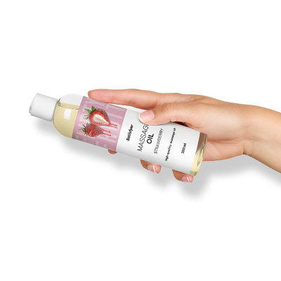 Розпродаж!!! Масажна олія Satisfyer Massage Oil Strawberry 250 мл (термін 30.04.2027)