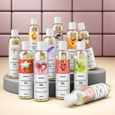 Розпродаж!!! Масажна олія Satisfyer Massage Oil Strawberry 250 мл (термін 30.04.2027)