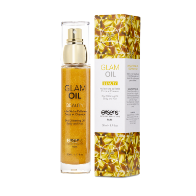 Розпродаж! Олія для тіла з блиском EXSENS Glam Oil 50мл, з|із| маслом мигдалю (03.2025)
