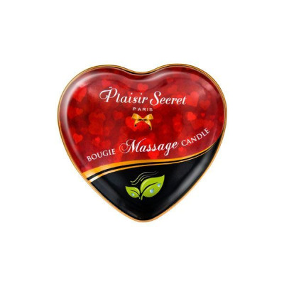 Розпродаж!!! Масажна свічка серце Plaisirs Secrets Natural (35 мл) (термін придатності 04.2024)