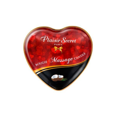 Розпродаж!!! Масажна свічка серце Plaisirs Secrets Coconut 35 мл (термін 04.2026)