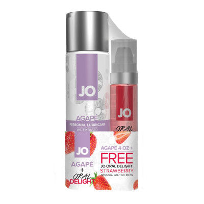 Розпродаж!!! Комплект System JO GWP — Agape 120 ml & Oral Delight — Strawberry 30 мл (термін 08.24)