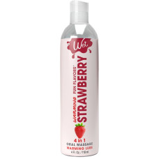Розпродаж!!! Зігрівальний лубрикант Wet Warming Strawberry 4in1 118 мл (термін 06.07.2026)