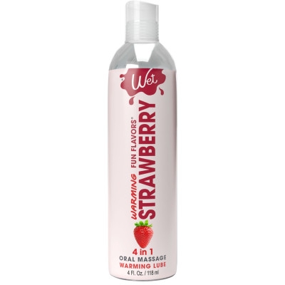 Розпродаж!!! Зігрівальний лубрикант Wet Warming Strawberry 4in1 118 мл (термін 06.07.2026)
