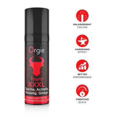 Крем для посилення ерекції Orgie Touro XXXL Power Cream, 15 мл (м'яте паковання!!!)