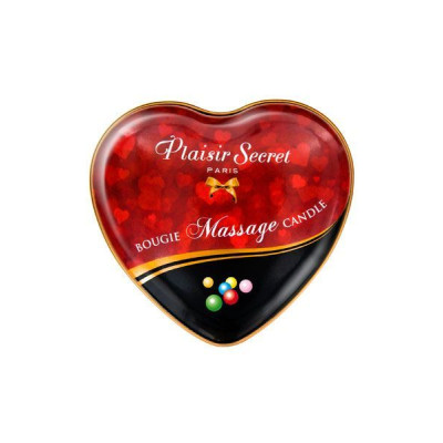 Розпродаж!!! Масажна свічка-серце Plaisirs Secrets Bubble Gum (35 мл) (термін 05.2026)