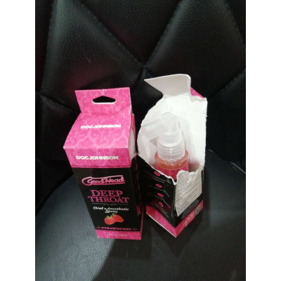 Спрей для мінету Doc Johnson GoodHead DeepThroat Spray - Sweet Strawberry 59 мл (м'ята упаковка)