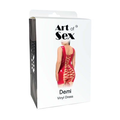 Лаковане сукня на шнурівці Art of Sex - Demi, колір чорний, L-2XL