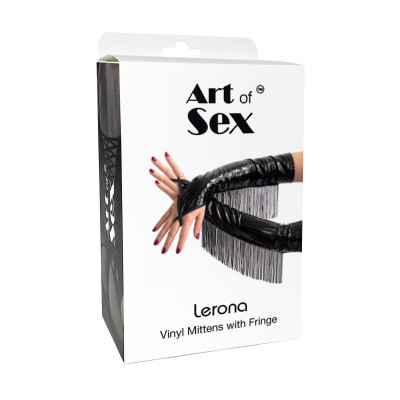Вінілові мітенки Art of Sex - Lerona, розмір M, колір червоний