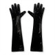 Вінілові рукавички Art of Sex - Lora, розмір M, колір чорний з ефектом мокрого оксамиту-2