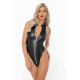 Боді Noir Handmade F294 Powerwetlook bodysuit with front zipper - 3XL-4