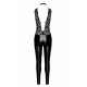 Комбінезон Noir Handmade F298 Libido Deep-V catsuit with collar and pearl chain - 3XL-4