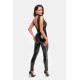 Комбінезон Noir Handmade F298 Libido Deep-V catsuit with collar and pearl chain - 3XL-1