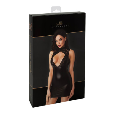Сукня Noir Handmade F343 Powerwetlook and lace mini skirt - S