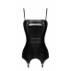 Корсет із підв'язками для панчіх Noir Handmade F381 Dominae Venom PVC corset-belt S-5