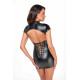 Сукня Noir Handmade F309 Fantasy wetlook mini dress with lace up back - S-2