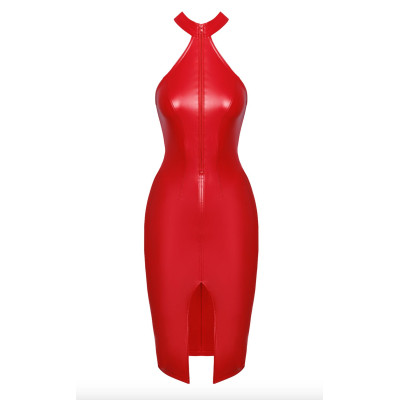Сукня Noir Handmade F354 Red powerwetlook dress - M