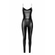 Комбінезон Noir Handmade F306 Mirage catsuit with jewelry rhinestone chain adorning the back - S-4