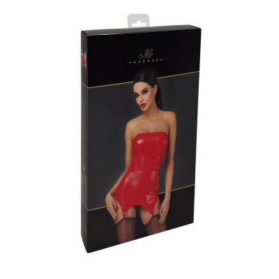 Корсет із підв'язками для панчіх Noir Handmade F368 Bombshell Fierce Corset-belt Red S