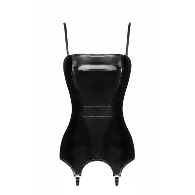 Корсет з підв'язками для панчіх Noir Handmade F381 Dominae Venom PVC corset-belt 3XL